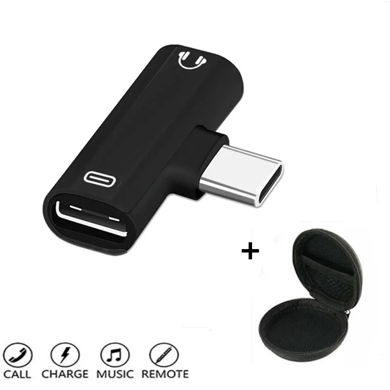 

USB C to 3.5mm Aux Jack Earphone Headphone Audio Adapter Type C Charge Cable Type-C Charging Converter For Xiaomi For Huawei P20