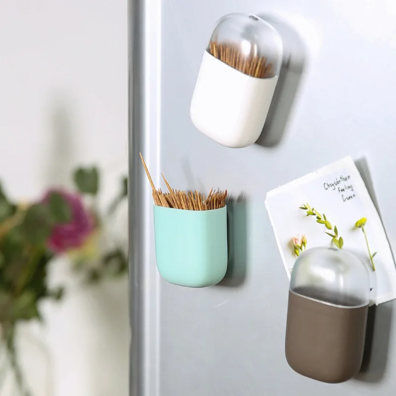 

Creative Brief Magnetic Toothpick Holder Nordic Toothpick Storage Box Space Saving Kitchen Organizer Tool Home Restaurant Supply