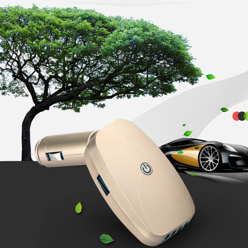 

Home Car Air Purifier Ionizer Negative Ion Air Purifiers PM2.5 Formaldehyde Removing Sterilize 2Colors Dual USB Car Charger