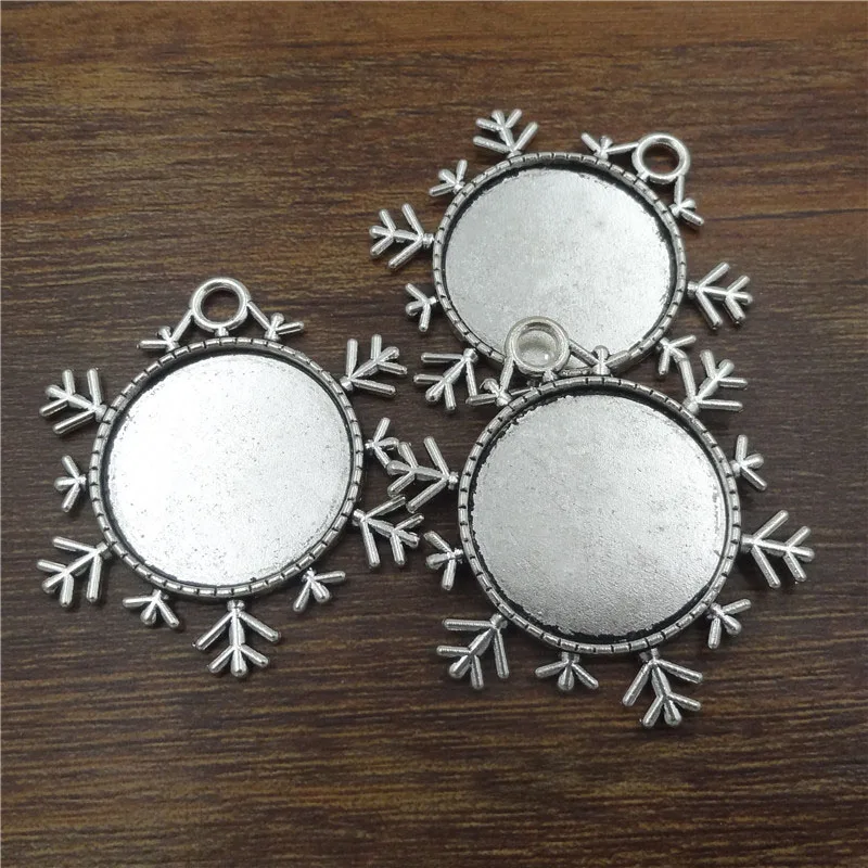 10 шт. подвеска в виде снежинки 25 мм|jewelry findings|jewelry findings & componentscabochon cameo |