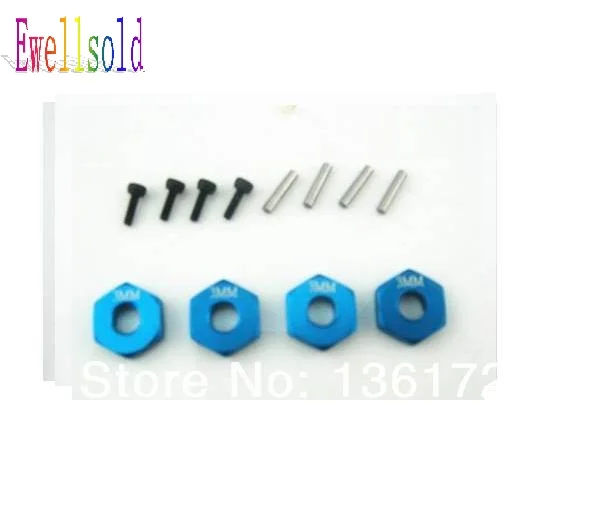 

Ewellsold RC car parts Aluminium alloy 3MM wheel nut for 1/10 RC car 2sets/lot