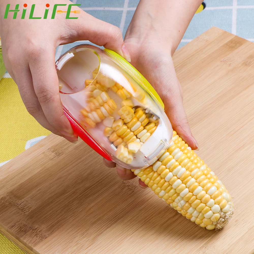 

HILIFE Kitchen Cob Remover Corn Stripper Cutter Cooking Tools Corn Shaver Peeler Protecting Hand Gadgets Practical