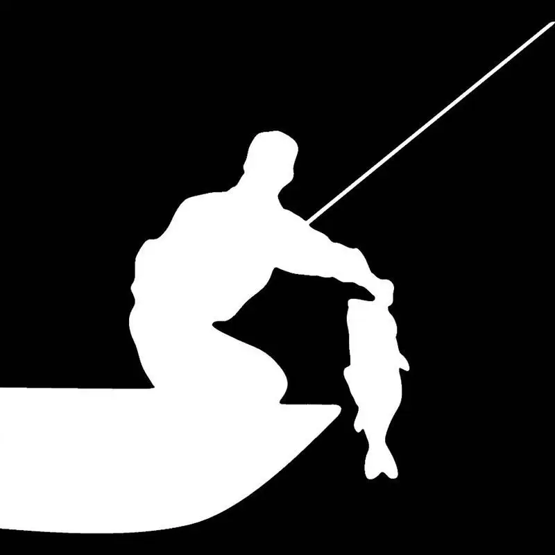 Fishing Sticker Car Fish Catfish Decal Angling Hooks Tackle Shop Posters Vinyl Wall Decals Hunter Decor Mural | Дом и сад
