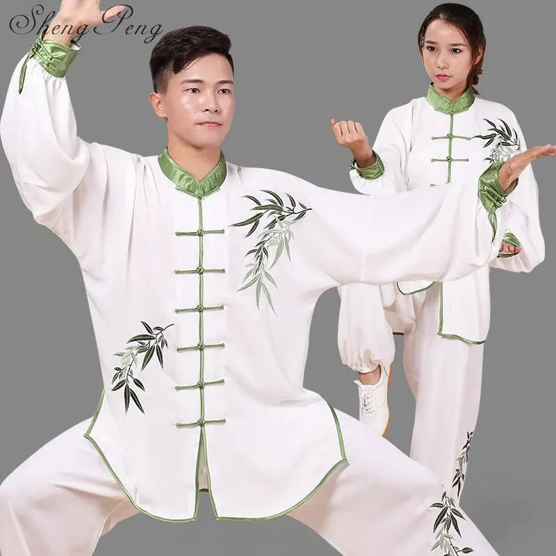 Chinese Style Tai Chi Suit Men Women Spring Summer Performance Suit