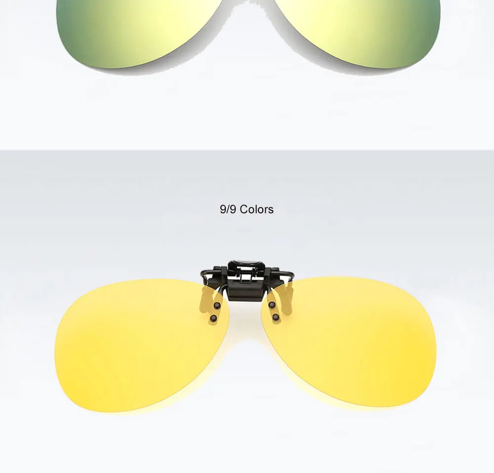 VEGA Polarized Clip On Sunglasses Men Women Pilot Fit Over Glasses with Box Flip Up Sung ( (7)