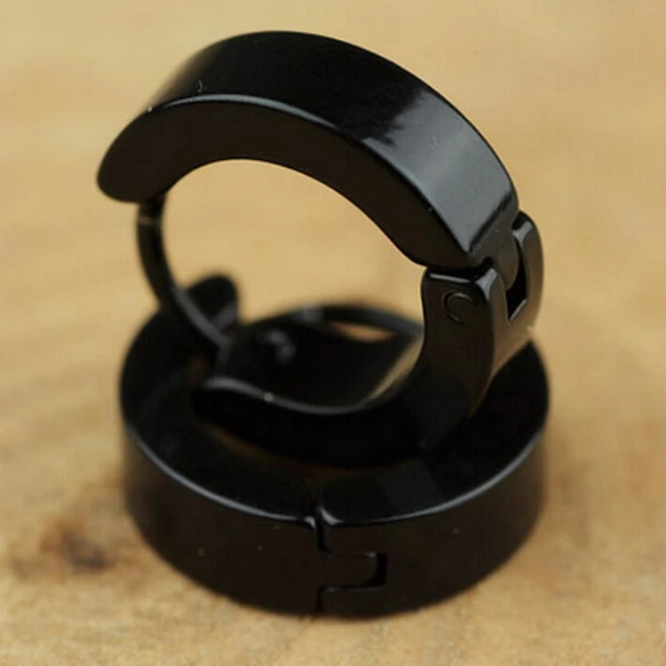 Earrings 2016 Hot Pair Male Stainless Steel Round 