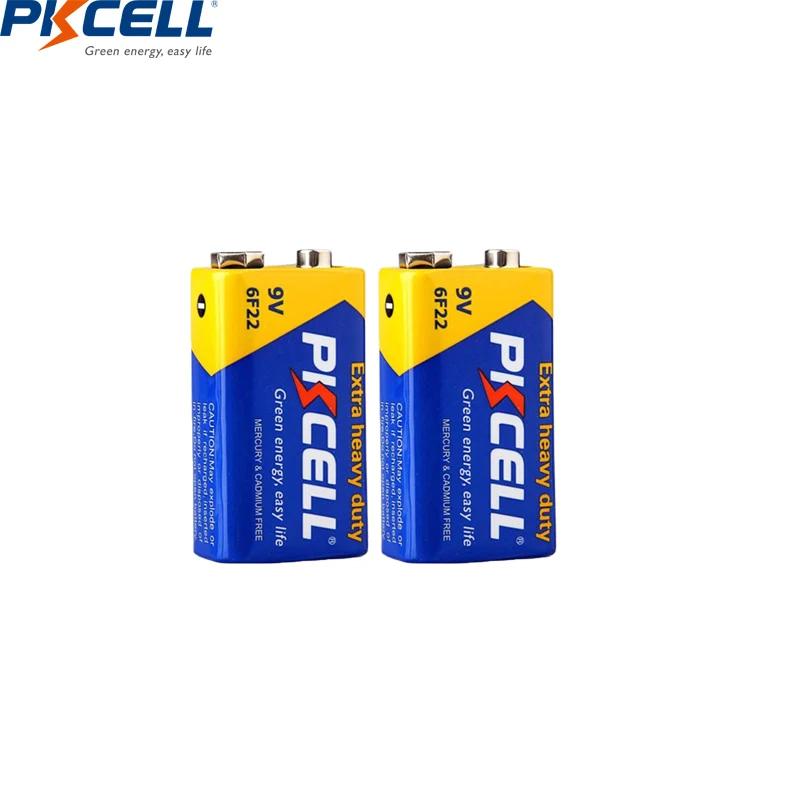 Pkcell 2pcs 9v Infrared Thermometer Battery 6lr61 Pp3 6f22 6lr61 Mn1604