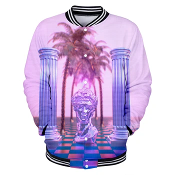 

2019 New Vaporwave Style Baseball uniform Women spring Casual Harajuku Blueface Beer Baseball Jackets clothes plus size for men