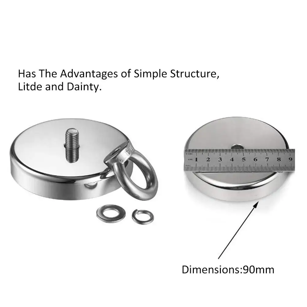 Диаметр 60-120 мм сильные мощные неодимовые магниты горшок с кольцом магнитный крюк супер магниты тянет речное оборудование держатель