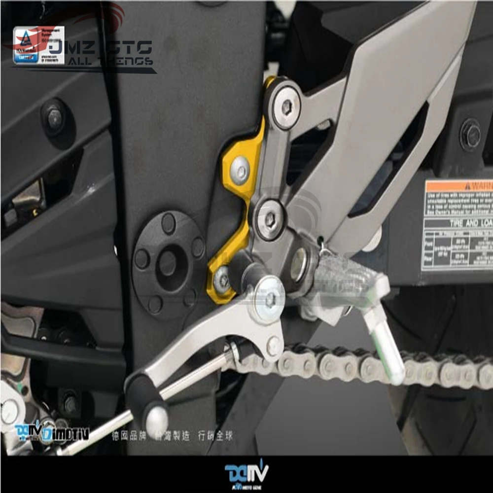 Аксессуары для мотоцикла с ЧПУ из алюминиевого сплава подножки Задние подножки для заднего сиденья для Kawasaki NINJA 250 300 ZX-300R Z250 Z300
