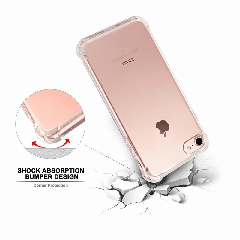 TPU Soft Phone Case For iPhone 8 7 Plus X XS MAX Transparent Cover Protector For iPhone 8Plus 7 XR X XS MAX Collision Back Cases (4)