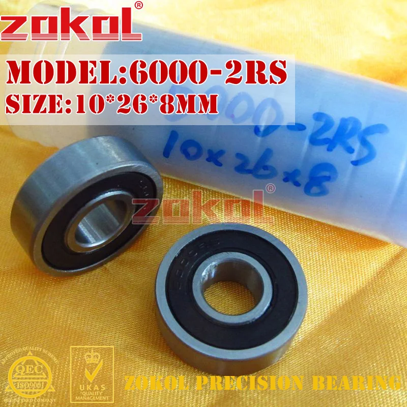 ZOKOL 6000 подшипник 2RS Z3 V3 ZZ Z1 S6000ZZ шариковый с глубоким желобом 10*26*8 мм|bearing 6000|bearing