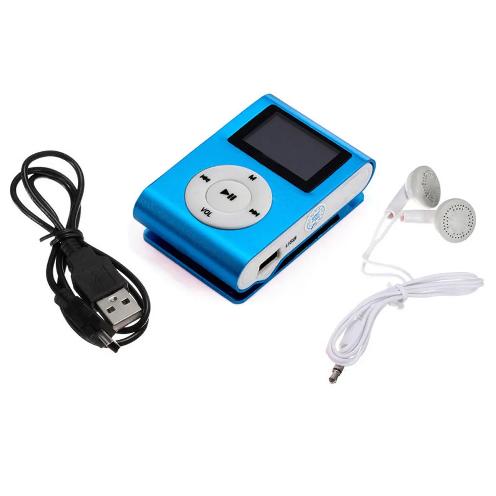 MP3 Музыкальные плееры Спорт Walkman HiFi MP3 Музыкальные плееры мини USB Клип MP3 плеер ЖК-экран Поддержка 32 ГБ Micro SD TF карта плеер