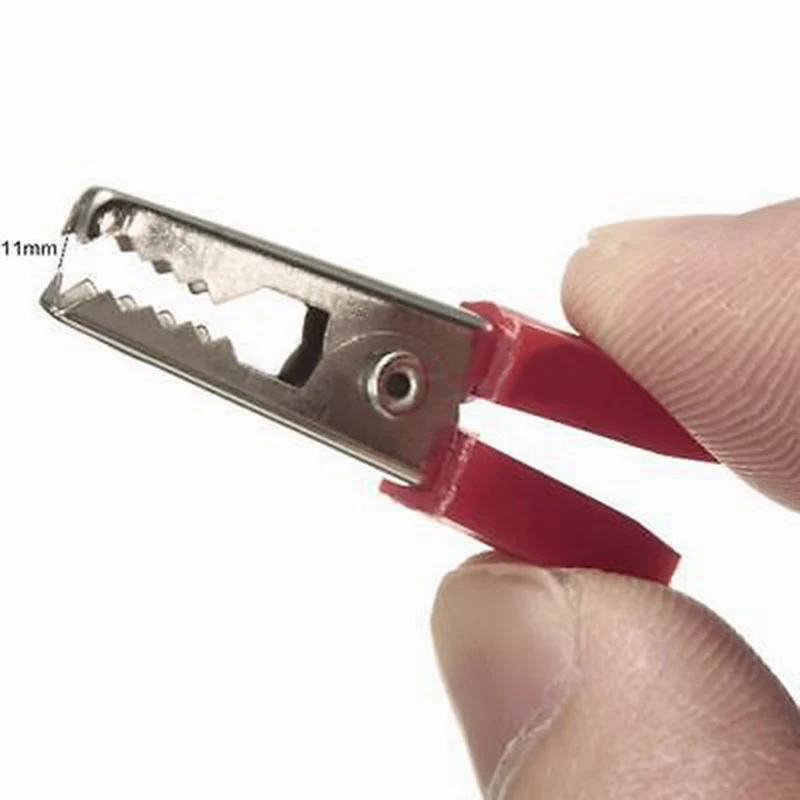 32pcs New Crocodile Clips Electrical Battery Alligator Clamps Red Black For Test Tool