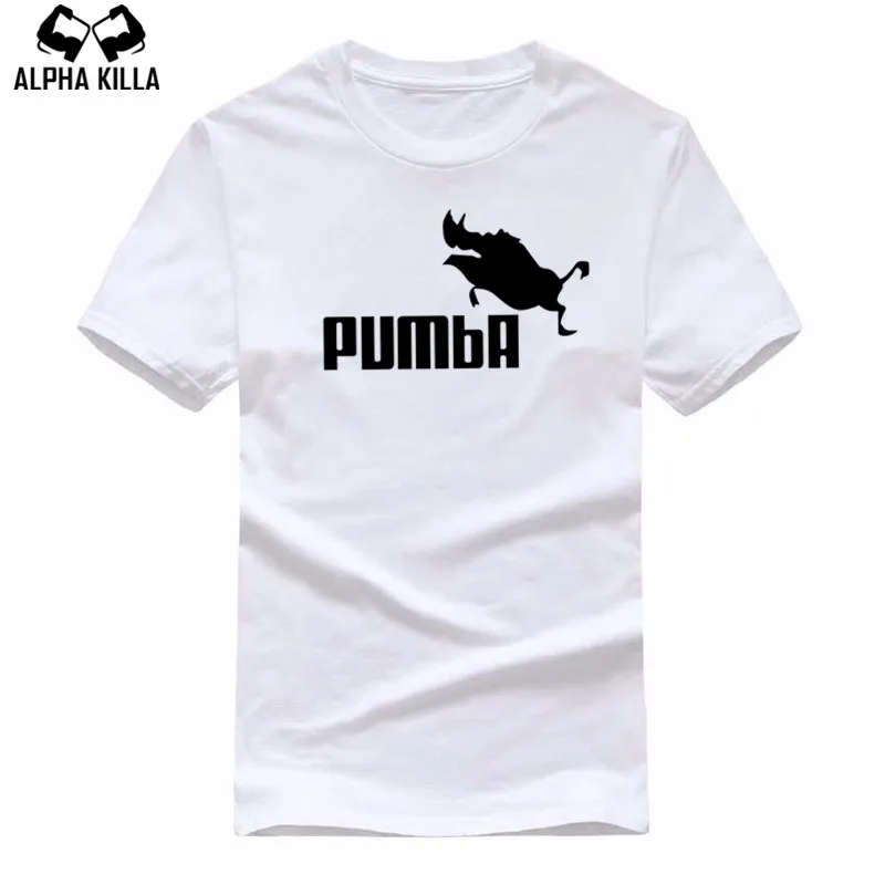

2017 New funny tee cute t shirts homme Pumba men women 100% cotton cool tshirt lovely cute summer jersey costume t-shirt
