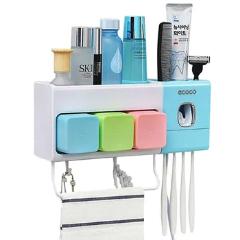 

1 Piece Toothbrush Sanitizer Automatic Toothpaste Dispenser Ultraviolet Infrared Family Suit Sterilizer Oral Hygiene