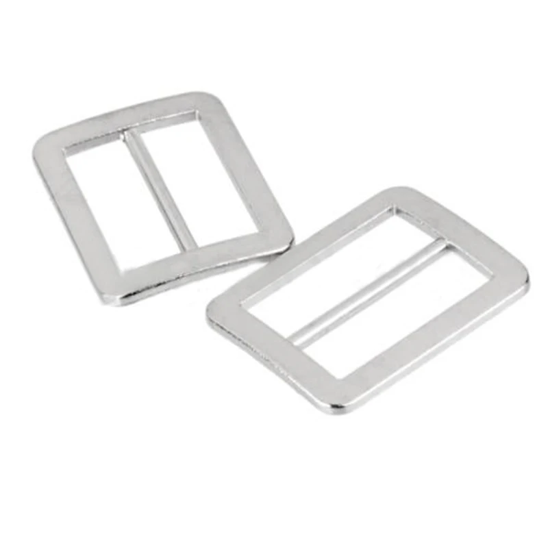 25mm 10pcs Metal Tri-glide Backpack Straps Adjust Buckles Webbing Slider Silver