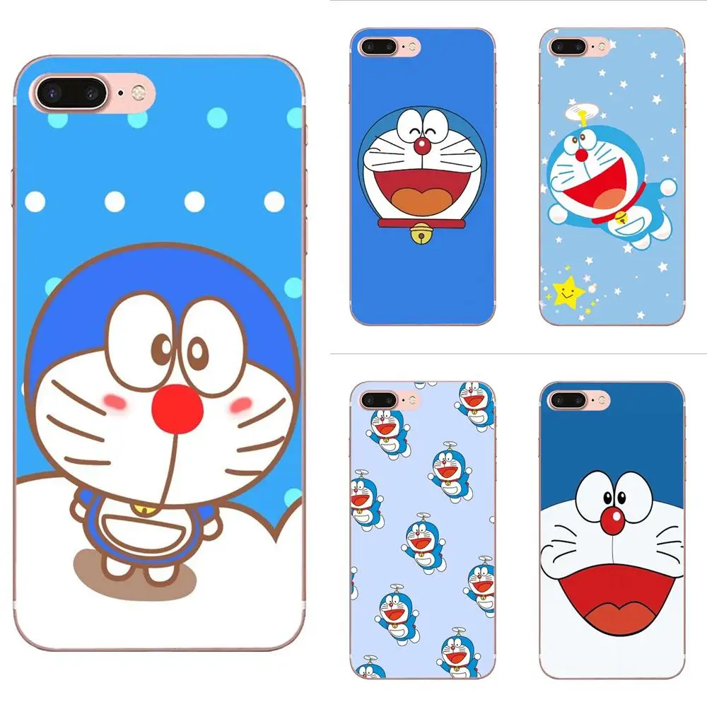 Японский аниме мультфильм Дораэмон синий кот для Moto G G2 G3 G4 G5 G6 G7 HTC 530 626 628 630 816 820
