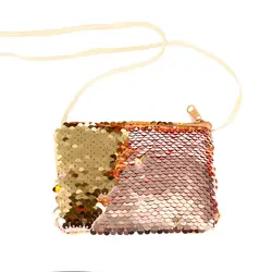 Для женщин модная одежда для девочек двухцветные блестки мешок хранения женские сумки-клатчи чехол личные Здравоохранение # ил