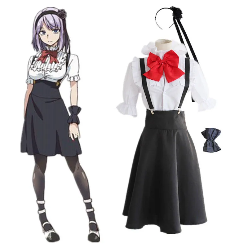 Anime Dagashi Kashi Hotaru Shidare Role Cosplay Costume Halloween Party Fancy dress School Uniform Outfit tops + skirt wristba |