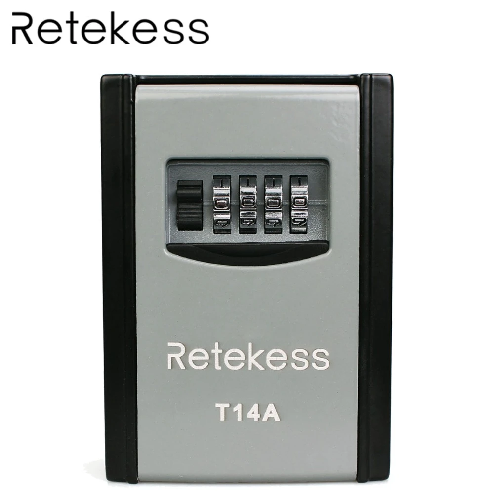 Retekess T14A Wall Mounted Key Storage Organizer Boxes with 4 Digit Combination Lock Spare Keys