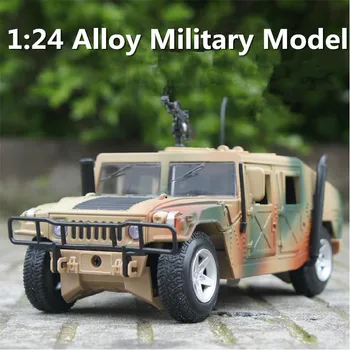 

1:24 alloy model military jeep, high simulation with machine guns, pull back toy car, free shipping classic collection