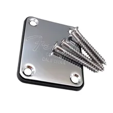 Chrome Guitar Neck Plate For ST TELE Electric Guitar And Bass musical instrument parts 20 frets electric bass guitar neck glossy paint guitar parts no have frets guitar accessories parts musical instrument