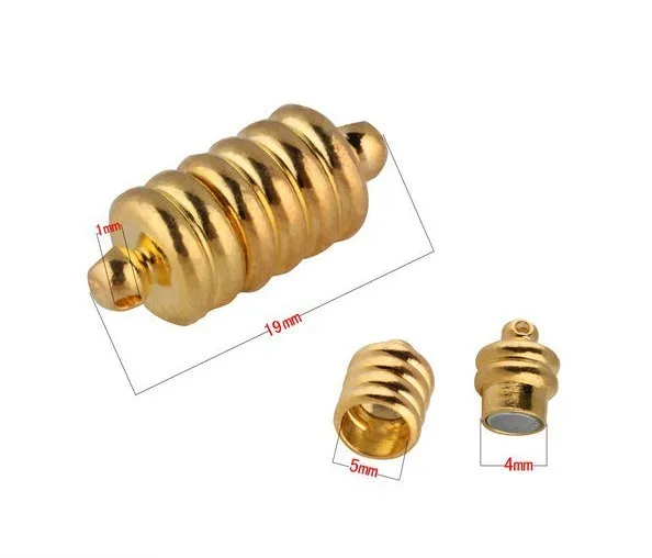 

Free Shipping! 19*5mm 50PCS Gold plated Strong Magnetic Clasp Jewelry Findings Bead Fit Necklace
