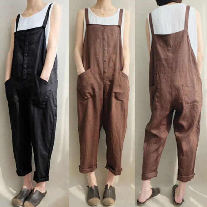soft linen overalls