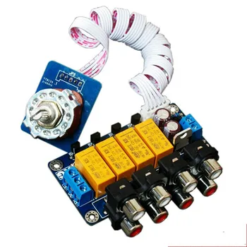 

1pcs Four audio source selector switch board + switch + cable( finished board )