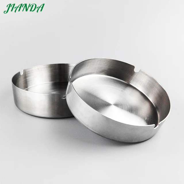 Stainless Steel Ashtray Silver Durable metal Cigarette Ashtray