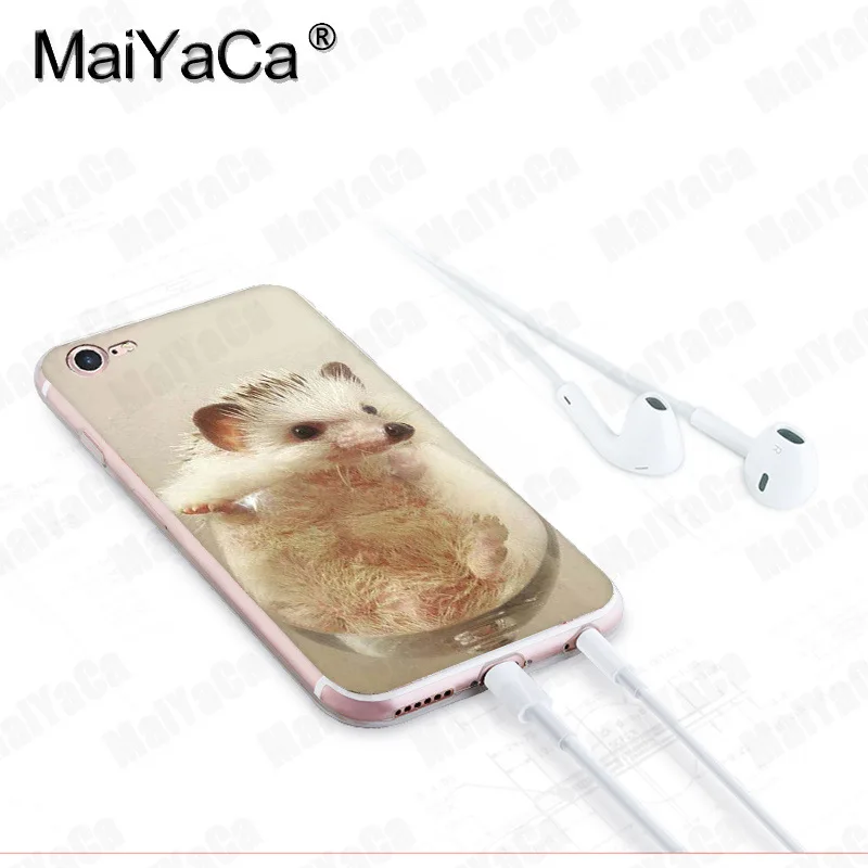 MaiYaCa для iphone 7 6 X чехол с милым животным маленьким ежиком чехол для телефона для iphone 8 7 6 6S Plus X 5 5S XS XR XSMAX