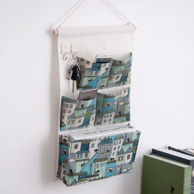 Над дверью журнал карманы для хранения стены двери шкафа висячая сумка для хранения Органайзер для спальни и ванной комнаты - Цвет: 9