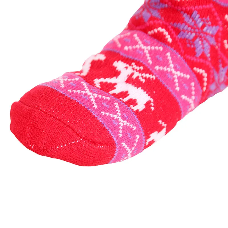Mntrerm/женские домашние носки с нейлоновой подкладкой; двухслойные домашние носки с оленем; брендовые теплые зимние мягкие носки-тапочки на Рождество