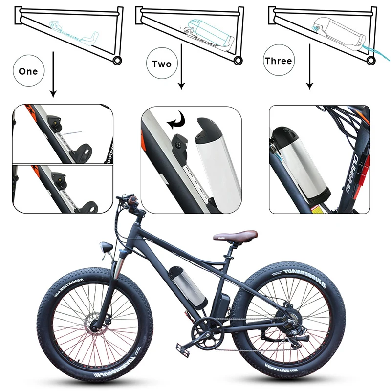 48 в E-bike 3ah/14ah Ebike аккумулятор в форме фляжки с 48 В литий-ионный аккумулятор для 750 Вт двигатели