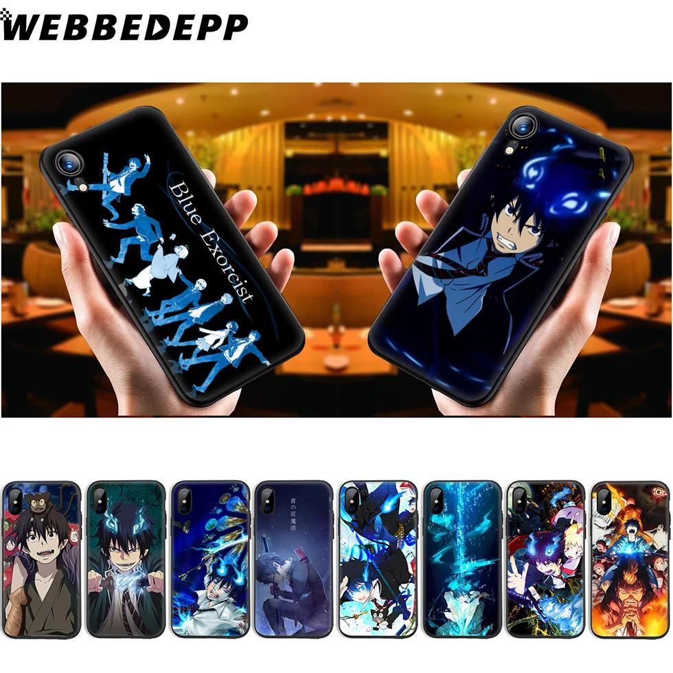 Мягкий силиконовый чехол WEBBEDEPP Blue Exorcist для iPhone 11 Pro Xr Xs Max X или 10 8 7 6 6S Plus 5 и SE |