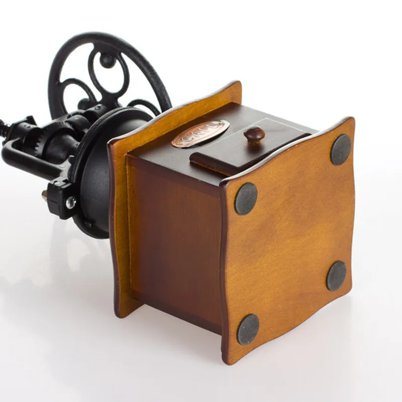  Manual Coffee Grinder Retro Wooden Coffee Bean Mill Grinding Ferris Wheel Design Hand Coffee maker  - 32982933761