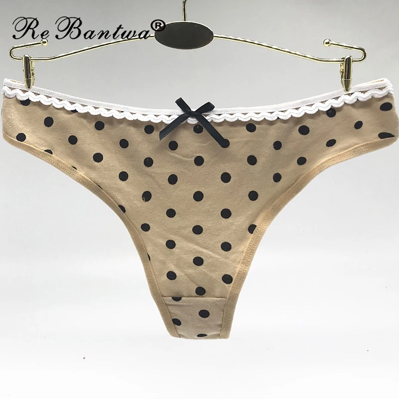 10 шт./партия женские хлопковые стринги в горошек|cute g string|cotton underwear womenthong sexy |