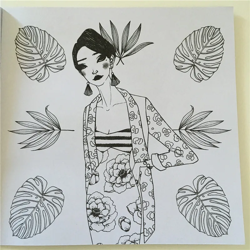English Edition Dream Girl Coloring Book 24 Pages Secret Garden Styles For Adult Relieve Stress Painting Drawing Books In From Office School
