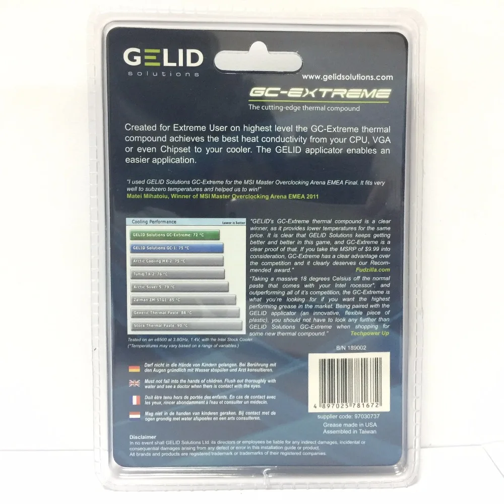 Gelid gc-المتطرفة 3.5 جرام pc amd معالج intel cpu الحرارة بالوعة مروحة الشحوم الحراري لصق مجمع برودة التبريد غرفة الجص