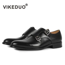 Vikeduo/ г.; дизайнерская модная деловая обувь ручной работы для офиса, свадьбы, работы; вечерние мужские туфли для танцев; Мужские модельные туфли-Монки из натуральной кожи