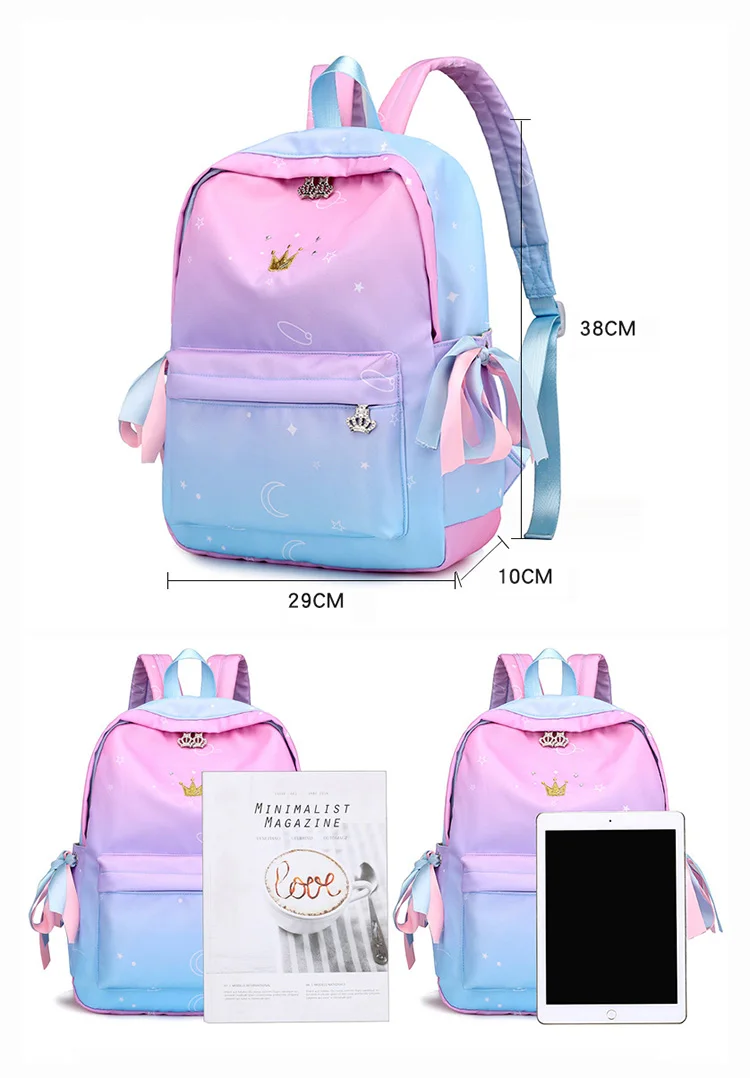 Женские рюкзаки, розовый детский рюкзак с принтом, школьные сумки для девочек, рюкзак для начальной школы, сумка для книг, школьная сумка, Bolsas Mochilas