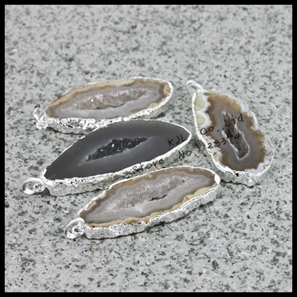 

1pcs 2015 new arrival fashion natural stone beads pendant silver color pendant for necklace fine jewelry