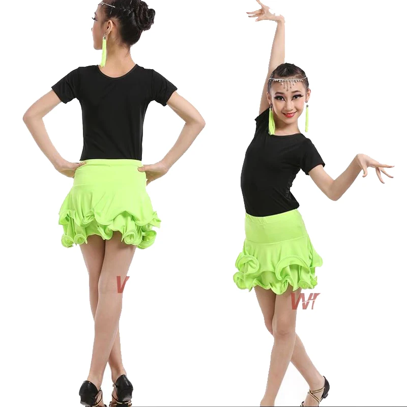 Детская Костюмы для латиноамериканских танцев платье для танцев Костюмы для латиноамериканских танцев в девочки; дети Samba Костюмы для