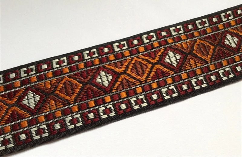 

3.8cm single face woven nylon polyester embroidery webbing,fashion straps webbing,JS161017D