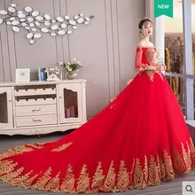 red and gold gown
