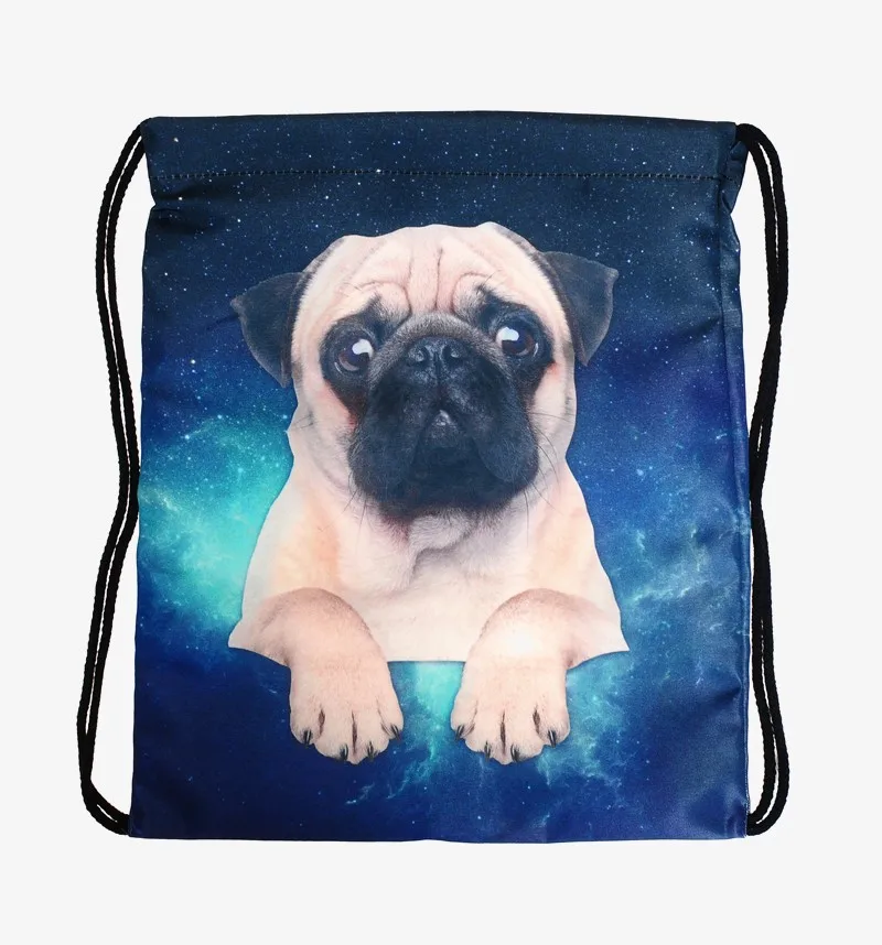 pug fashion 2016 new fashion pug galaxy backpack 3d printing travel softback mochila pug fashion 2016 new fashion pug galaxy backpack 3d printing travel softback mochila