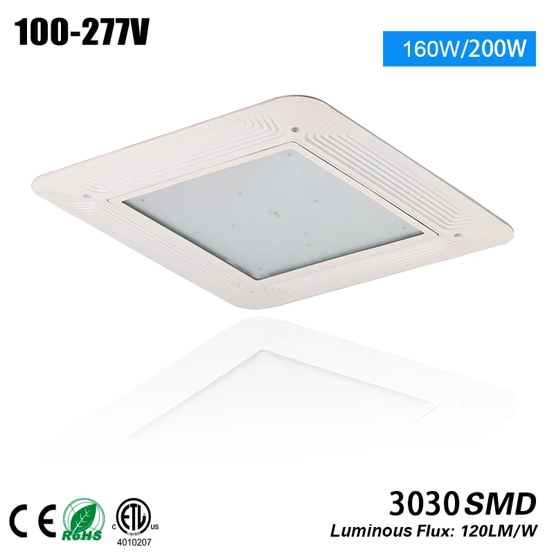 

Free shipping 150W LED Canopy Lights for Gas Station 19,500 Lumens 100-277vac