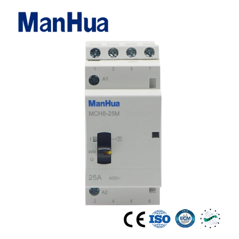 

ManHua 4P 25A 400V Household Electric AC Contactor MCH8-25M Elevator Modular Contactor