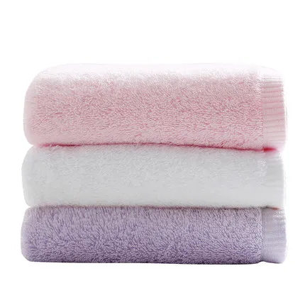 

Free shipping cotton face towels for adults 3pcs Super absorbent pink Boy girl gift soft towel for home hotel travel bathroom